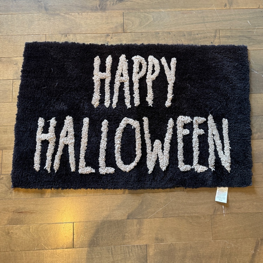 Black and Gray Halloween Doormat